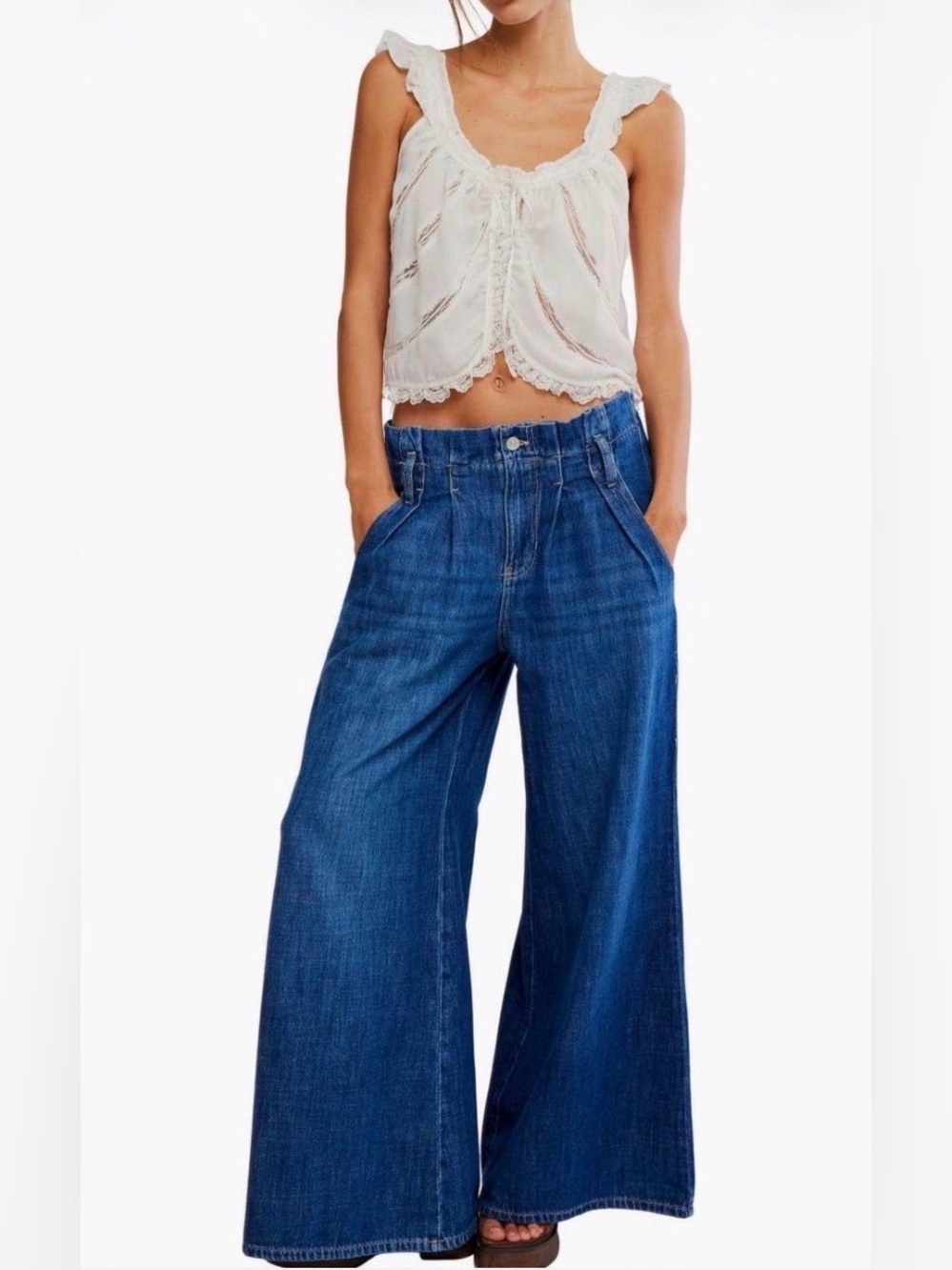 We The Free Forager Super Wide-Leg Jeans by Free People. Size 27